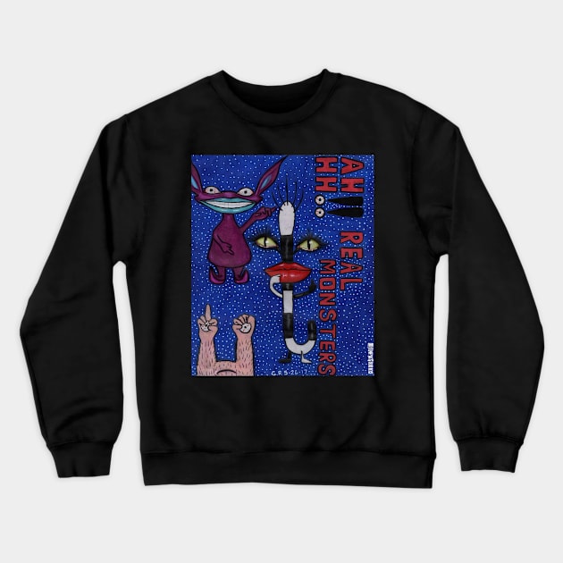 Real Monsters Crewneck Sweatshirt by Zenpaistudios